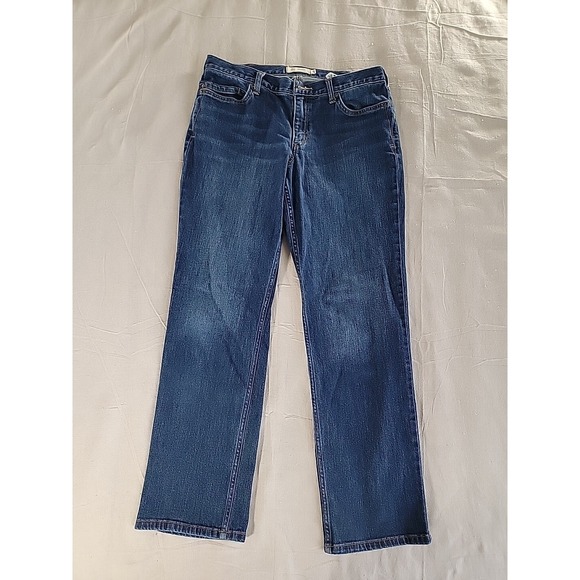 Carhartt Denim - Carhartt Jeans Womens 33x31 Blaine Original Straight FLEX Dark Blue Mid Rise EUC
